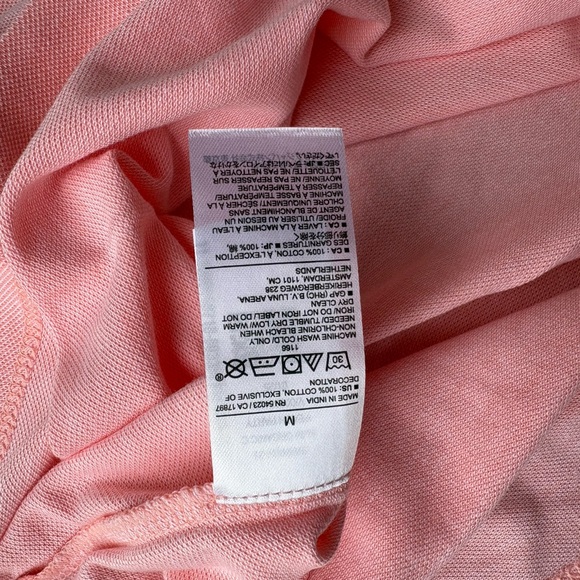 NWT Banana Republic Luxury Touch Polo Shirt Men M Coral Light Salmon Polo Shirt - Picture 6 of 7